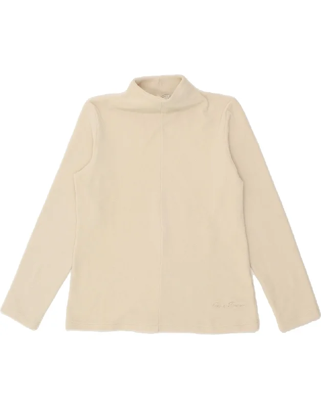 CONTE OF FLORENCE Womens Fleece Jumper UK 14 Medium Beige Polyester Polka Dot Checkered Tartan CONTE OF FLORENCE Womens Fleece Jumper UK 14 Medium Beige Polyester Polka Dot Checkered Tartan