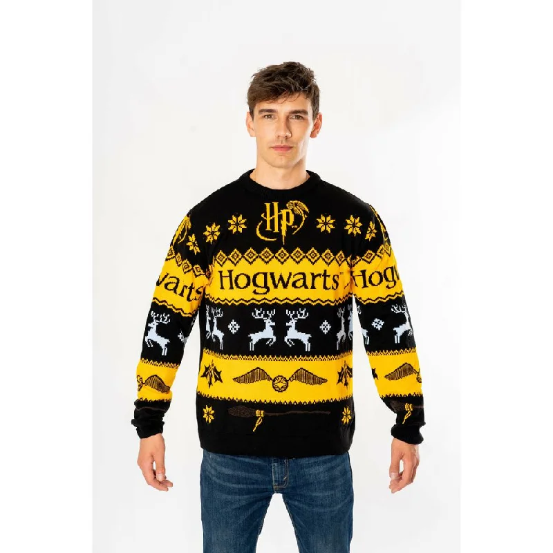 Deluxe Christmas Hogwarts Harry Potter Knitted Jumper Adult Notch Collar Peter Pan Collar Cowl Neck Deluxe Christmas Hogwarts Harry Potter Knitted Jumper Adult Notch Collar Peter Pan Collar Cowl Neck