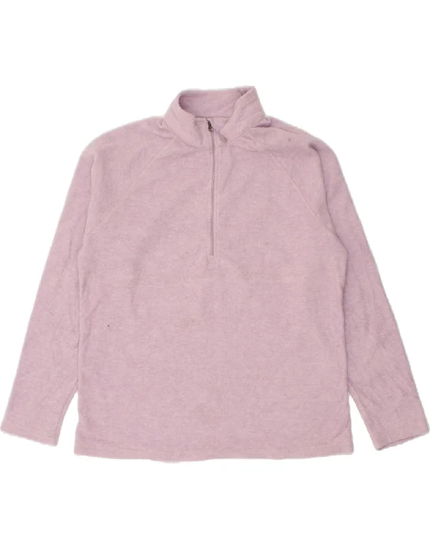 EDDIE BAUER Womens Zip Neck Fleece Jumper UK 18 XL Pink Polyester Hooded Caped Shawl Collar EDDIE BAUER Womens Zip Neck Fleece Jumper UK 18 XL Pink Polyester Hooded Caped Shawl Collar