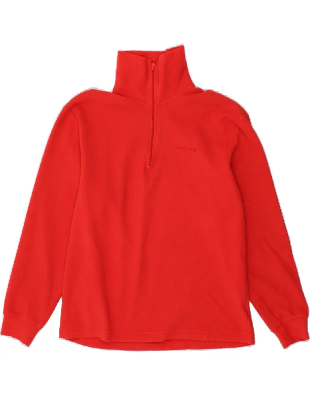 INVICTA Womens Zip Neck Fleece Jumper UK 10 Small Red Polyester Lightweight Heavyweight Midweight INVICTA Womens Zip Neck Fleece Jumper UK 10 Small Red Polyester Lightweight Heavyweight Midweight