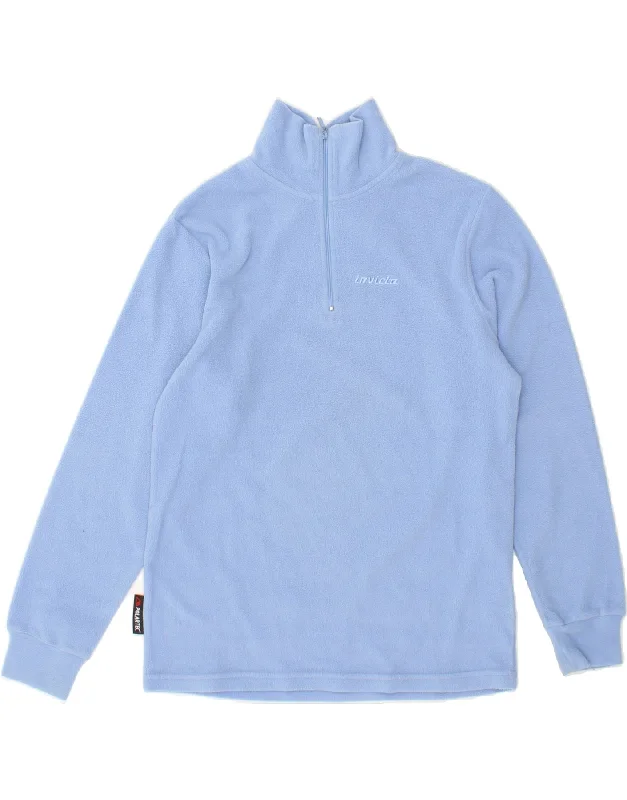 INVICTA Womens Zip Neck Fleece Jumper UK 12 Medium Blue Polyester Machine Wash Dry Clean Hand Wash INVICTA Womens Zip Neck Fleece Jumper UK 12 Medium Blue Polyester Machine Wash Dry Clean Hand Wash