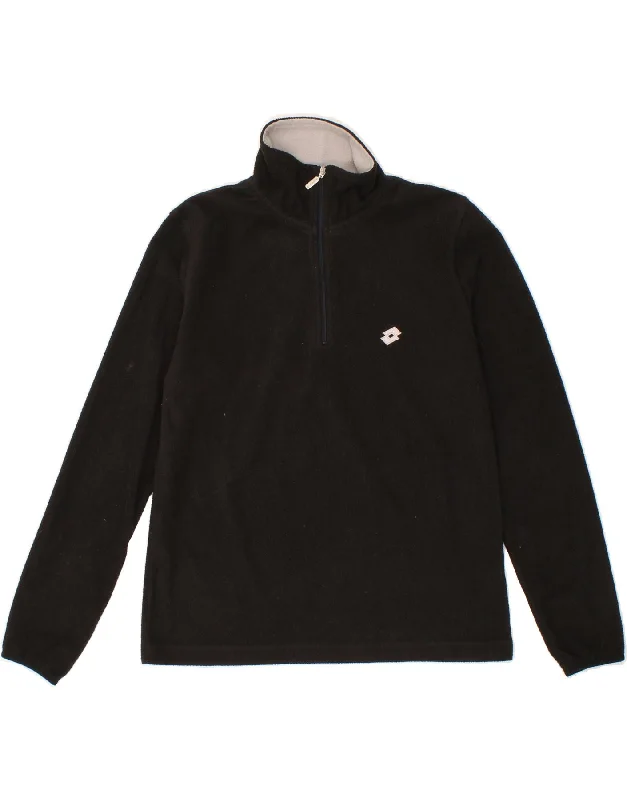 LOTTO Womens Zip Neck Fleece Jumper UK 14 Large Black Polyester Jersey Fabric Tulle Fabric Batik Fabric LOTTO Womens Zip Neck Fleece Jumper UK 14 Large Black Polyester Jersey Fabric Tulle Fabric Batik Fabric