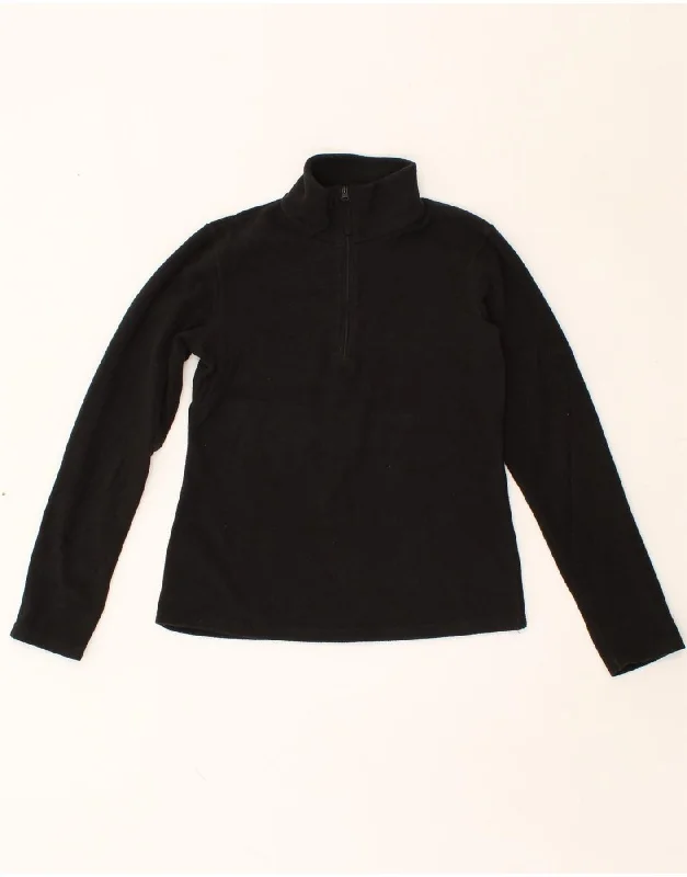 MOUNTAIN WAREHOUSE Womens Zip Neck Fleece Jumper UK 10 Small Black Stylish Fashionable Trendy MOUNTAIN WAREHOUSE Womens Zip Neck Fleece Jumper UK 10 Small Black Stylish Fashionable Trendy
