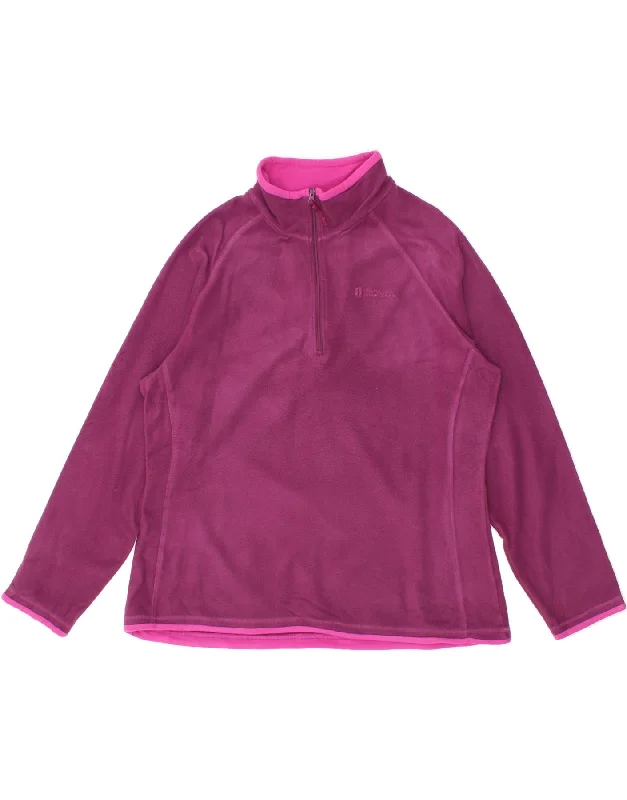 MOUNTAIN WAREHOUSE Womens Zip Neck Fleece Jumper UK 20 2XL Purple Hooded Sweater Collared Sweater Shawl Collar MOUNTAIN WAREHOUSE Womens Zip Neck Fleece Jumper UK 20 2XL Purple Hooded Sweater Collared Sweater Shawl Collar