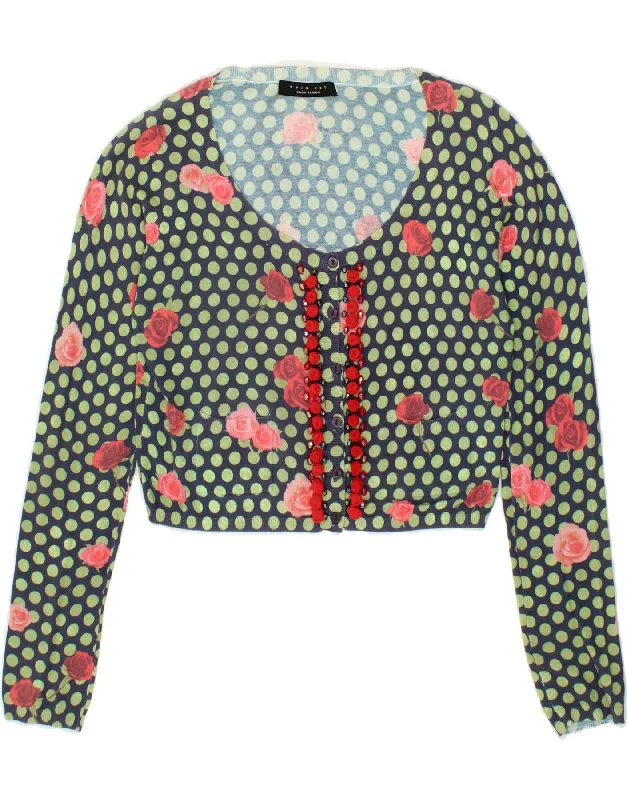 SIMONA BARBIERI Womens Twin-Set Crop Bolero Jumper UK 14 Large Green Stretchy Elastic Breathable SIMONA BARBIERI Womens Twin-Set Crop Bolero Jumper UK 14 Large Green Stretchy Elastic Breathable