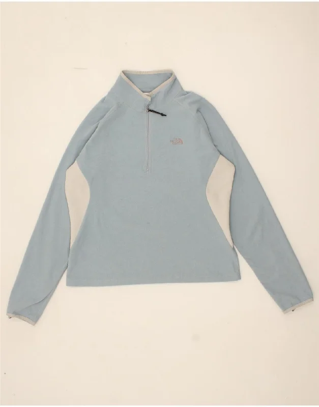 THE NORTH FACE Womens Zip Neck Fleece Jumper UK 18 XL Blue Colourblock Solid Color Striped Floral Print THE NORTH FACE Womens Zip Neck Fleece Jumper UK 18 XL Blue Colourblock Solid Color Striped Floral Print