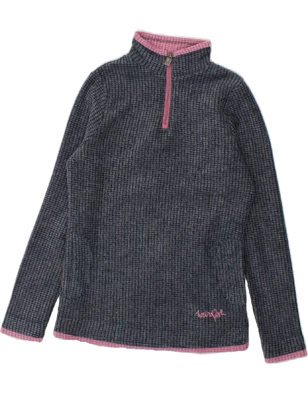 WEIRD FISH Womens Zip Neck Fleece Jumper UK 8 Small Navy Blue Polyester Nylon Fabric Polyester Fabric Spandex Fabric WEIRD FISH Womens Zip Neck Fleece Jumper UK 8 Small Navy Blue Polyester Nylon Fabric Polyester Fabric Spandex Fabric