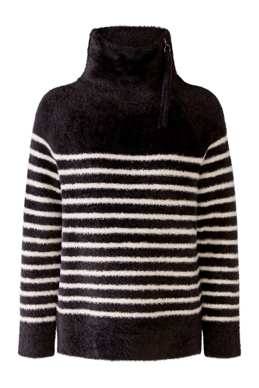 Zip Neck Jumper Boxy Sweater Fitted Sweater A-Line