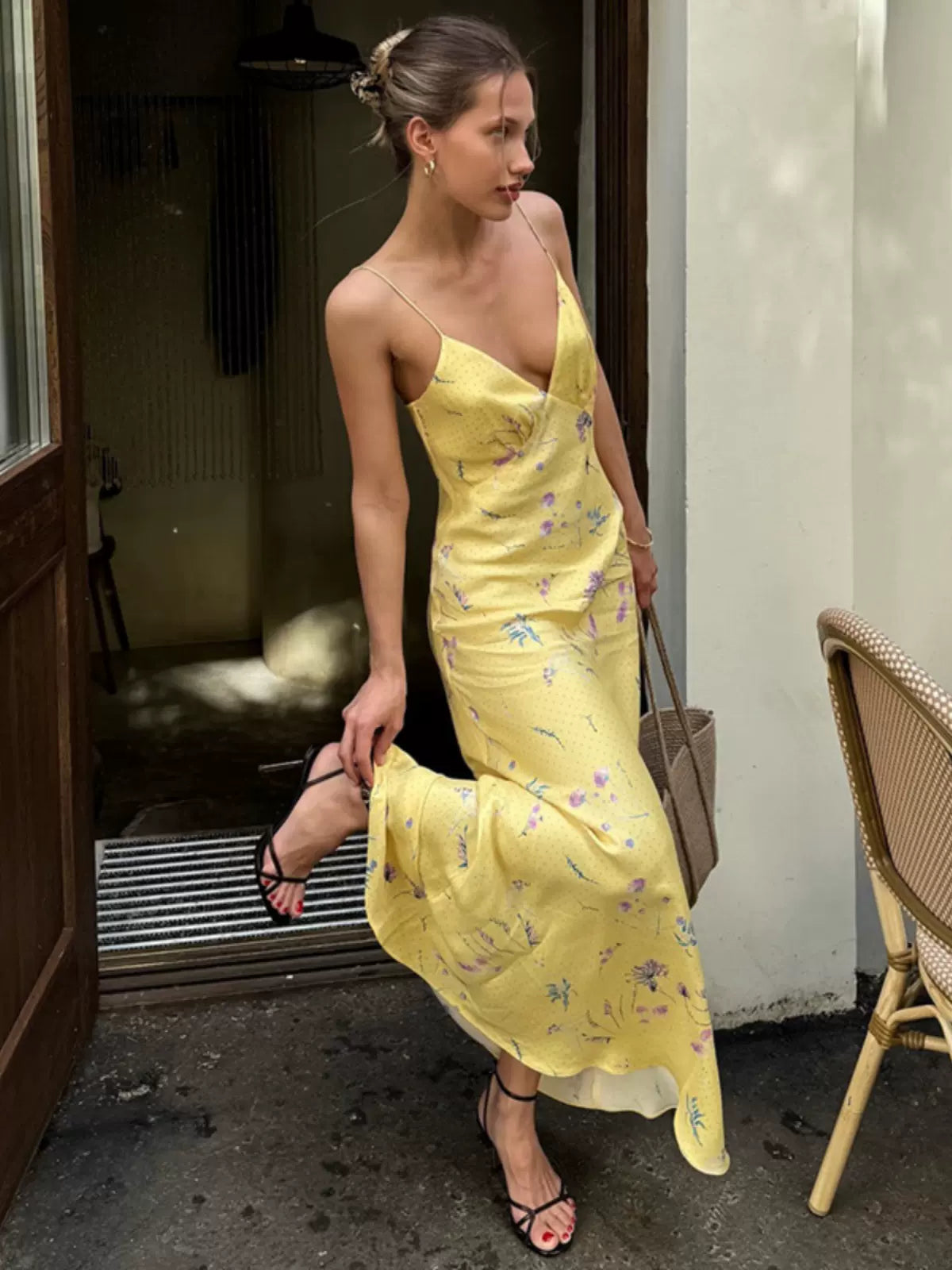 Aurelia V-Neck Maxi Dress Chic Summer Floral Maxi Dress