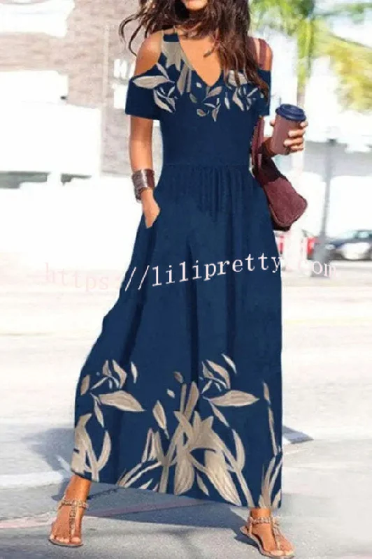 Lilipretty Ayden Plants Print Cold Shoulder Pocketed Flared Maxi Dress Fashionable Printed Maxi Dress Lilipretty Ayden Plants Print Cold Shoulder Pocketed Flared Maxi Dress Fashionable Printed Maxi Dress