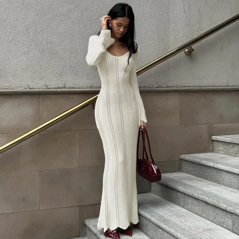 Isla Knit Maxi Dress Classic A-Line Maxi Dress