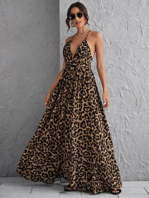Modanella Maxi Dress Trendy Maxi Dress with Bow