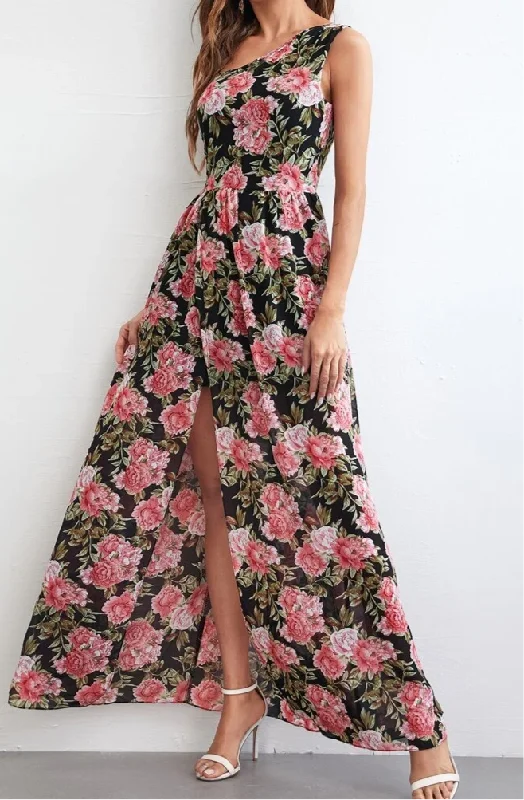 Nereto Floral Maxi Dress Elegant Floral Maxi Dress