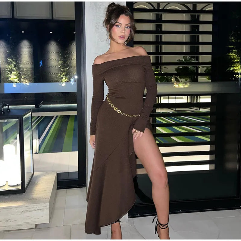 Zlata Ruffle Maxi Dress Stylish Long Sleeve Maxi Dress