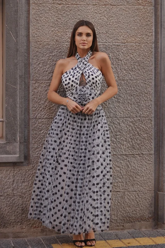 Blake Maxi Dress in Polka Dot