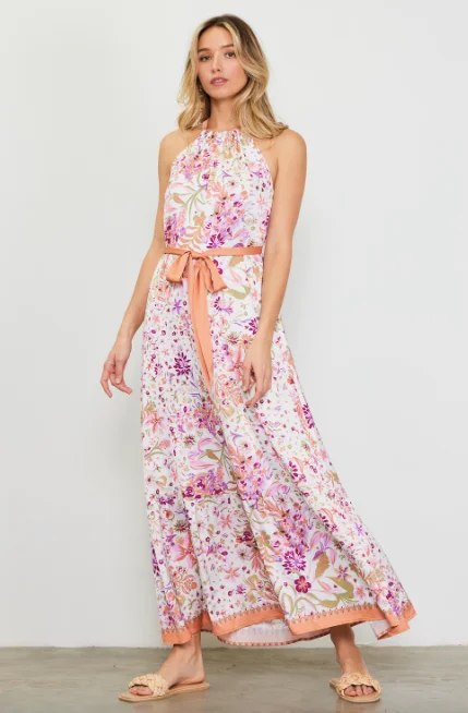 Brielle Floral Print Maxi Dress