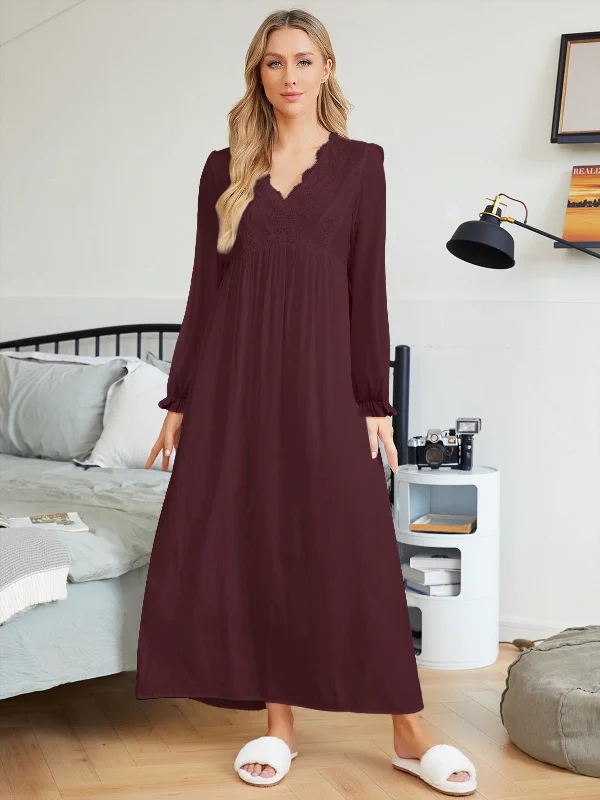 First Bloom Cotton Ruffle Maxi Dress - Rust Cozy Maxi Dress with Slit