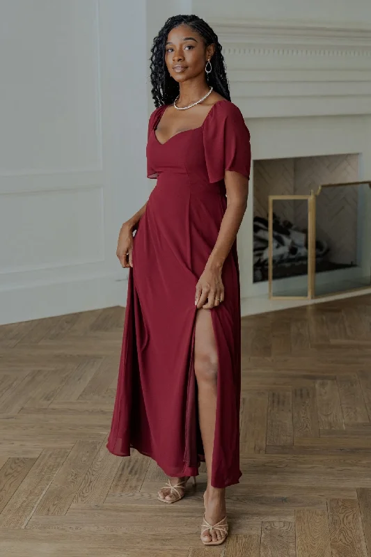 Sierra Sweetheart Maxi Dress | Mulberry Elegant Wraparound Maxi Dress