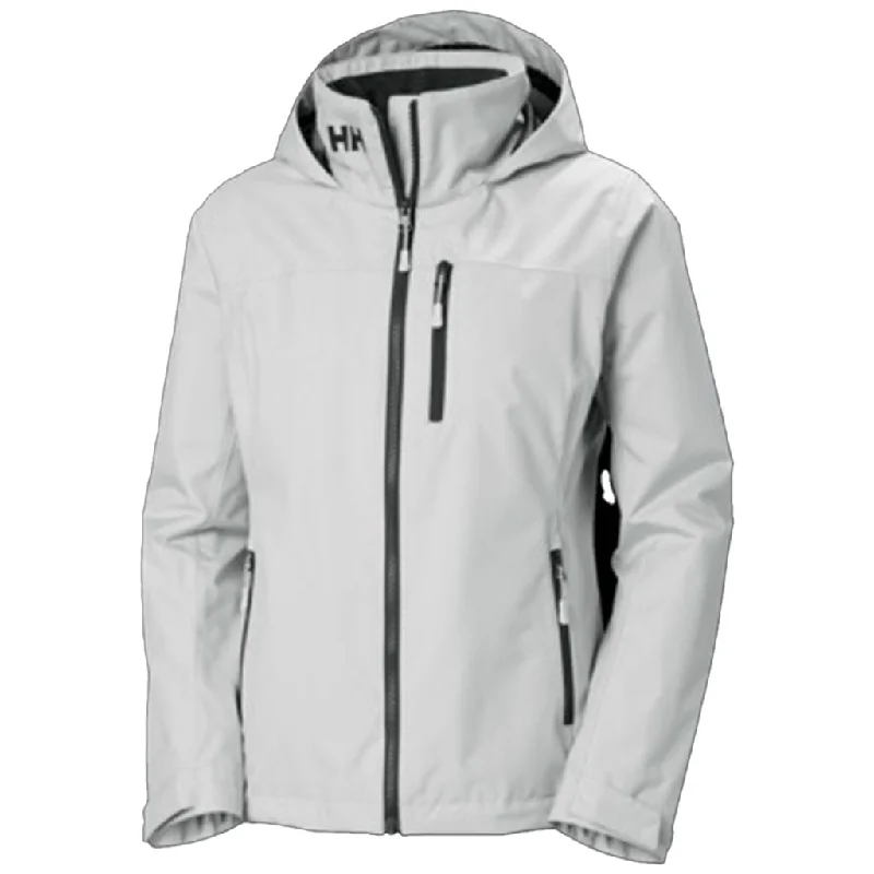 Helly Hansen Women's Grey Fog Crew Hooded Midlayer Jacket 2.0