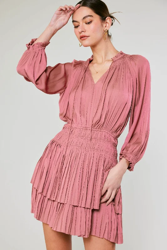 Cecile Smocked Mini Dress Cozy Jersey Mini Dress