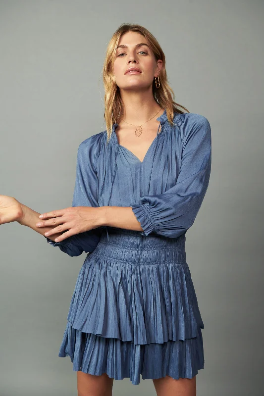 Cecile Smocked Mini Dress Casual V-Neck Mini Dress