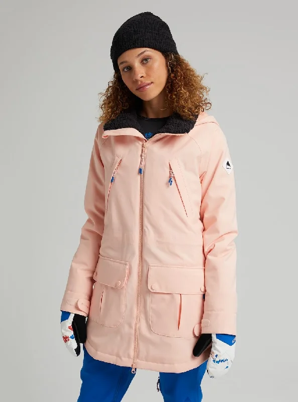 Burton Prowess Womens Jacket Peach Melba / Stout White Faux Fur Jacket Real Fur Jacket Shearling Jacket Burton Prowess Womens Jacket Peach Melba / Stout White Faux Fur Jacket Real Fur Jacket Shearling Jacket