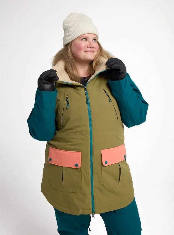 Burton Prowess Womens Jacket Shaded Spruce / Martini Olive / Persimmon Nylon Jacket Polyester Jacket Spandex Jacket Burton Prowess Womens Jacket Shaded Spruce / Martini Olive / Persimmon Nylon Jacket Polyester Jacket Spandex Jacket