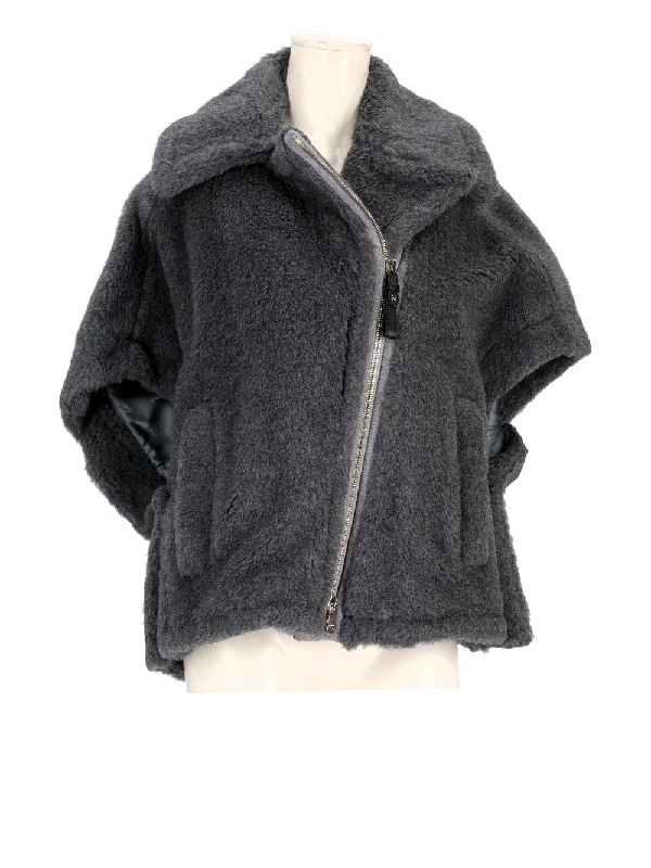 NewMant biker jacket cape in wool and alpaca Teddy fabric Plaid Jacket Tartan Jacket Houndstooth Jacket NewMant biker jacket cape in wool and alpaca Teddy fabric Plaid Jacket Tartan Jacket Houndstooth Jacket