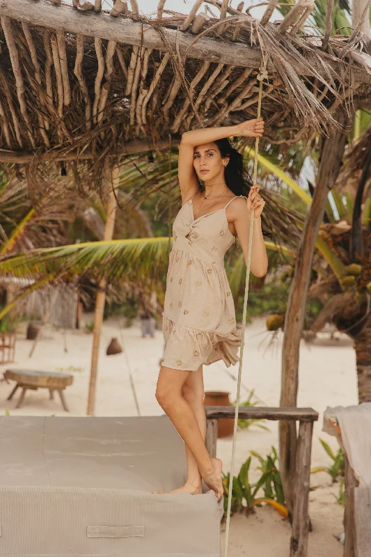 Cheetah Mini Dress Fashionable Button-Front Mini Dress