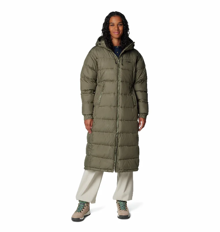 Columbia Ladies Pike Lake II Long relaxed Fit Insulated Hooded Jacket -STONE GREEN Tailored Jacket Straight Jacket A-Line Jacket Columbia Ladies Pike Lake II Long relaxed Fit Insulated Hooded Jacket -STONE GREEN Tailored Jacket Straight Jacket A-Line Jacket