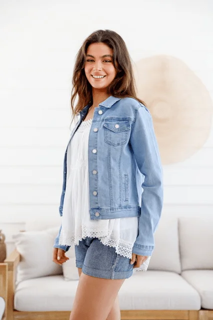 Country Denim Jacket - Mid Blue CGJ1569 Faux Fur Jacket Real Fur Jacket Shearling Jacket Country Denim Jacket - Mid Blue CGJ1569 Faux Fur Jacket Real Fur Jacket Shearling Jacket