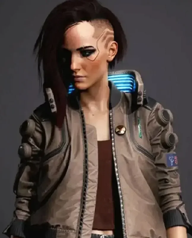 Cyberpunk-2077 Beige Bomber Samurai Jacket