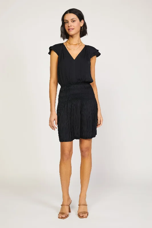 Talia Flutter Sleeve Mini Dress Chic Sleeveless Mini Dress