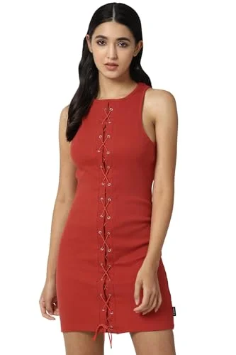 FOREVER 21 women's Cotton Classic Mini Dress (596604_Red Fashionable Lace Mini Dress FOREVER 21 women's Cotton Classic Mini Dress (596604_Red Fashionable Lace Mini Dress