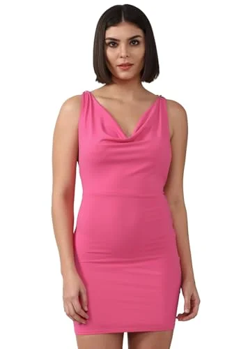 FOREVER 21 women's Nylon Classic Mini Dress (461920_Pink Trendy Wraparound Mini Dress FOREVER 21 women's Nylon Classic Mini Dress (461920_Pink Trendy Wraparound Mini Dress