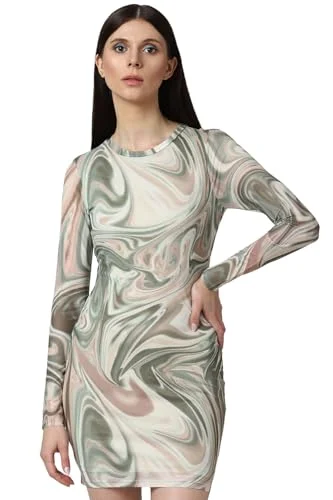 FOREVER 21 women's Polyester Classic Mini Dress (456545_Multi Multicolour Chic Tropical Mini Dress FOREVER 21 women's Polyester Classic Mini Dress (456545_Multi Multicolour Chic Tropical Mini Dress