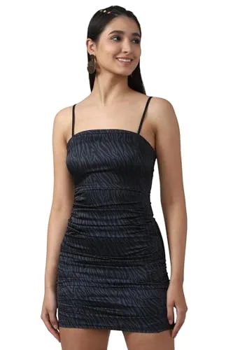 FOREVER 21 women's Polyester Classic Mini Dress (597844_Black Fashionable Summer Mini Dress FOREVER 21 women's Polyester Classic Mini Dress (597844_Black Fashionable Summer Mini Dress
