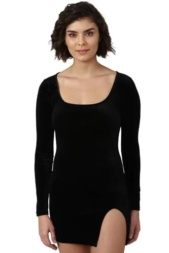 FOREVER 21 women's Polyester Classic Mini Dress (600047_Black Chic Halter Mini Dress FOREVER 21 women's Polyester Classic Mini Dress (600047_Black Chic Halter Mini Dress