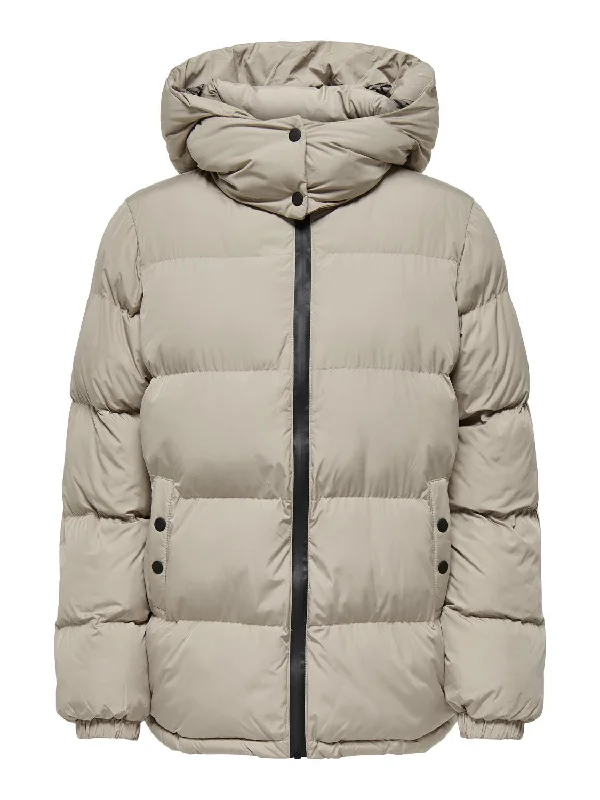 JDY Ladies Esta Mid Length Padded Hooded Jacket-CROCKERY Satin Jacket Silk Jacket Chiffon Jacket JDY Ladies Esta Mid Length Padded Hooded Jacket-CROCKERY Satin Jacket Silk Jacket Chiffon Jacket