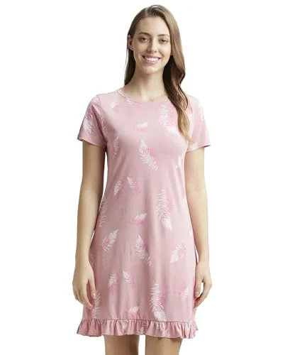 Jockey Women's A-Line Mini Dress (RX25_Blush Assorted Prints_XL)(color may vary) Classic Striped Mini Dress Jockey Women's A-Line Mini Dress (RX25_Blush Assorted Prints_XL)(color may vary) Classic Striped Mini Dress