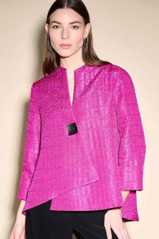 Joseph Ribkoff 233792 Fuchsia Pink Textured Woven Jacquard Swing Jacket V-Neck Jacket Boat Neck Jacket Square Neck Jacket Joseph Ribkoff 233792 Fuchsia Pink Textured Woven Jacquard Swing Jacket V-Neck Jacket Boat Neck Jacket Square Neck Jacket