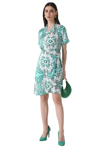 Kazo Solid Satin Collar Neck Womens Mini Dress (Green Mix, XS) Stylish Plaid Mini Dress Kazo Solid Satin Collar Neck Womens Mini Dress (Green Mix, XS) Stylish Plaid Mini Dress