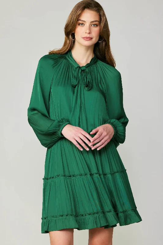 Ribbon Tie Mini Dress Elegant Lace-Up Mini Dress