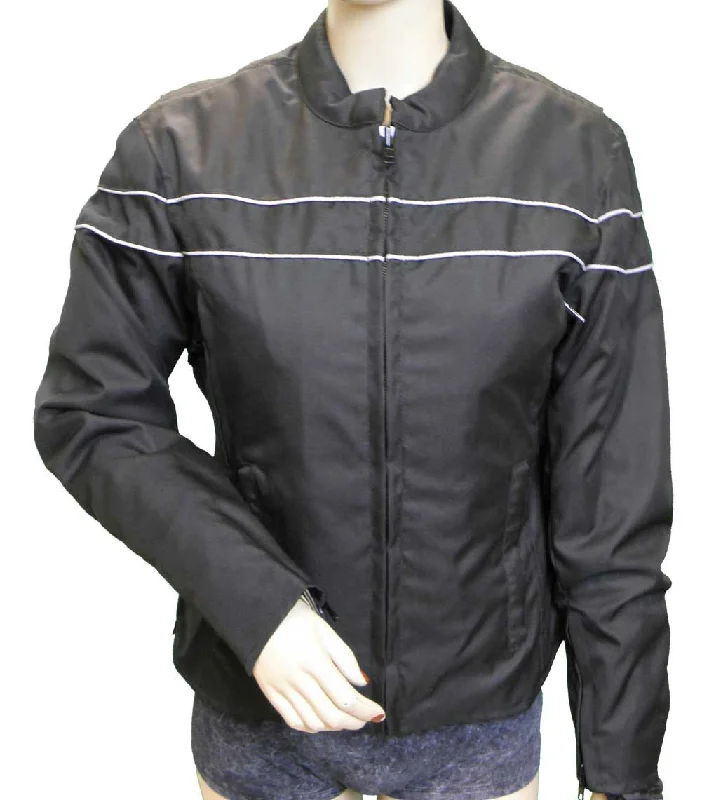 VL1560LR Textile Jacket with Reflective Piping and Lady Rider Embroidered on Back Quilted Jacket Puffer Jacket Insulated Jacket VL1560LR Textile Jacket with Reflective Piping and Lady Rider Embroidered on Back Quilted Jacket Puffer Jacket Insulated Jacket