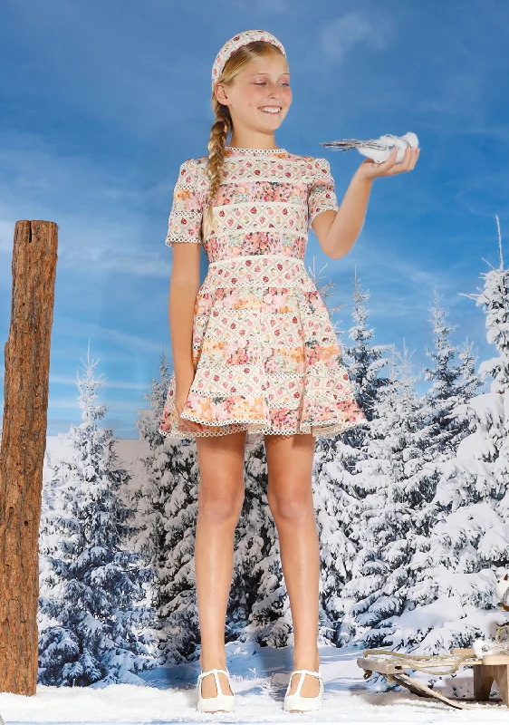Lilah Floral Mini Dress Cozy Knit Mini Dress