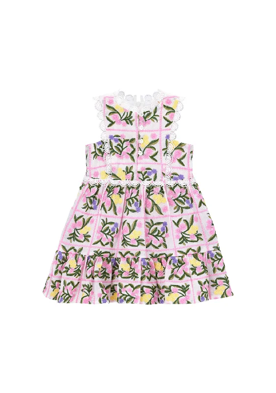 Millie Embroidered Mini Dress (Baby) Cozy T-Shirt Mini Dress