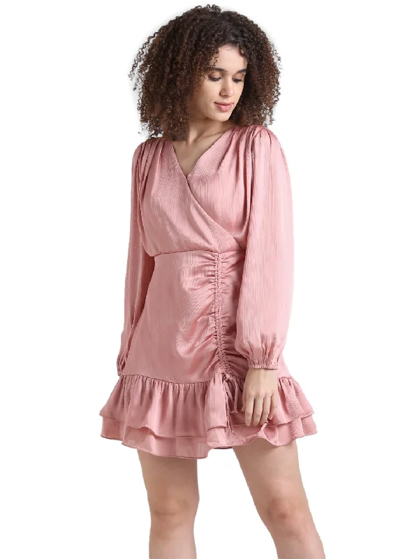 ONLY Women's Polyester Classic Mini Dress (15332222-Coral Almond_Coral Cozy Cotton Mini Dress ONLY Women's Polyester Classic Mini Dress (15332222-Coral Almond_Coral Cozy Cotton Mini Dress