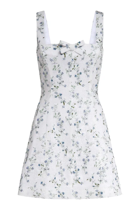 OTM Exclusive: Linen Corinne Beaded Floral Embroidered Mini Dress With Bow Modern Satin Mini Dress OTM Exclusive: Linen Corinne Beaded Floral Embroidered Mini Dress With Bow Modern Satin Mini Dress