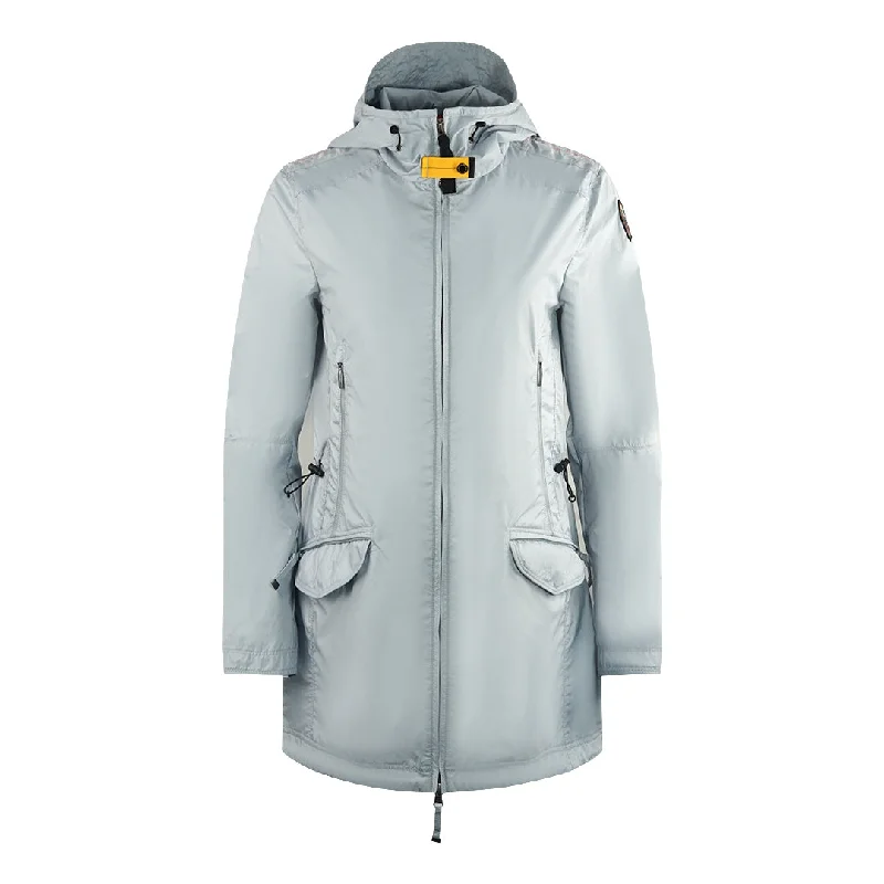 Parajumpers Morgana Vapur Blue Hooded Parka Jacket Zippered Front Buttoned Front Snap Front Parajumpers Morgana Vapur Blue Hooded Parka Jacket Zippered Front Buttoned Front Snap Front
