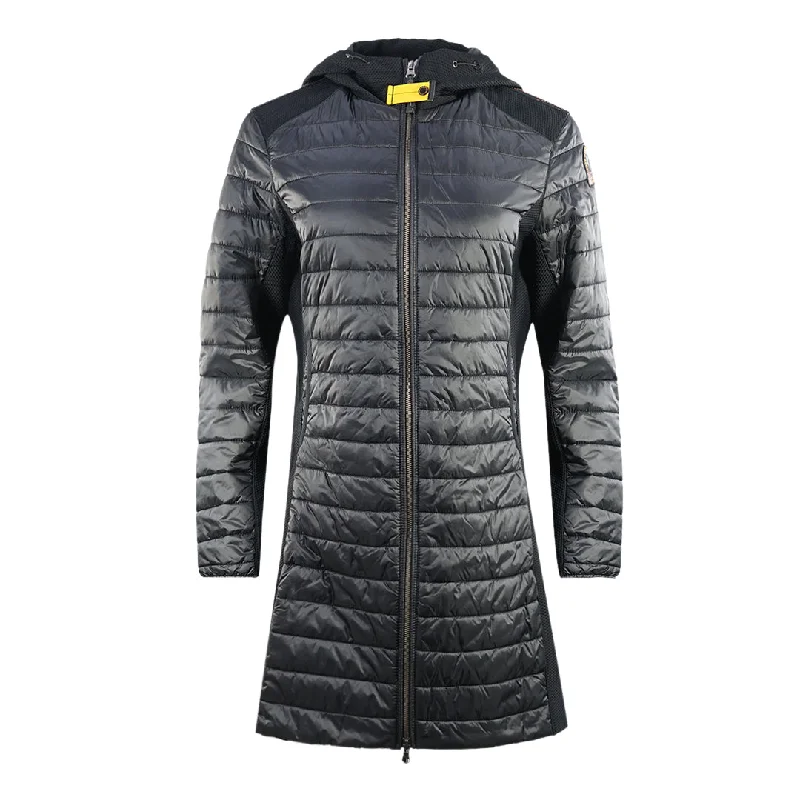 Parajumpers Yasmine Black Hooded Padded Jacket Satin Jacket Silk Jacket Chiffon Jacket Parajumpers Yasmine Black Hooded Padded Jacket Satin Jacket Silk Jacket Chiffon Jacket